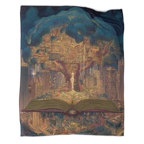 Der Baum der Erkenntnis 3D-gedruckte Decke Design-Tagesdecke Weiche Und Warme Mikrofaser Sofa Bettwäsche 70x80inch(180x200cm)