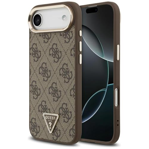 Coque iPhone 17 Air compatible MagSafe Guess marron pour éviter les rayures