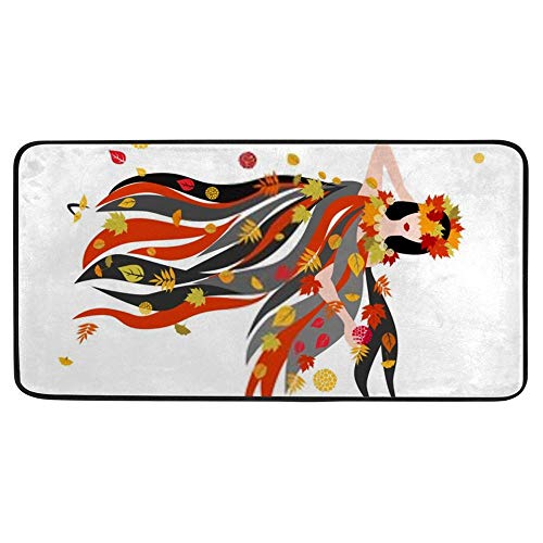 Tapis de cuisine en polyester résistant au style automnal élégant 100 cm