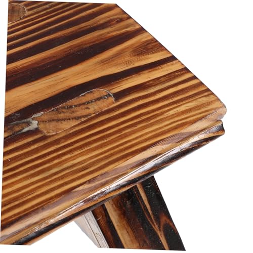 Taburete pequeño de madera maciza para evitar golpes con bordes suaves 4