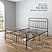 Golden Gate Beds Victorian Vintage Style Metal Bed Frame with Wrought Iron Headboard and Footboard, Classic Platform Bedframe Storage, No Box Spring Needed, Mattress Foundation, Black, California King