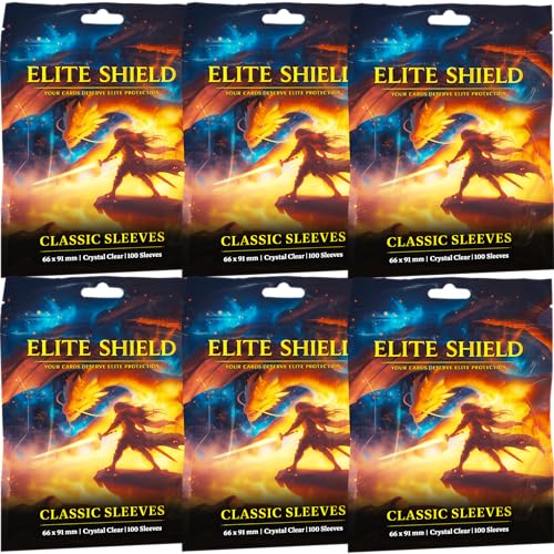 Elite Shield 600 Classic Sleeves 66x91 mm - Protège-cartes Essentiels - Compatible avec carte Pokemon, One Piece, Magic - Sleeve Taille standard TCG -...