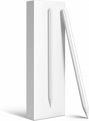 Gnanlen iPad Pencil 2nd Generation Magnetic Wireless Fast Charging, Same as Apple Pencil 2nd Gen, Stylus Pen Work for iPad Pro 11in 1/2/3/4, iPad Pro 12.9in 3/4/5/6, iPad Air 4/5, iPad mini 6, White