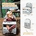 Orzbow Portable High Chair with Tray, Foldable Booster Seat for Travel Toddlers 6-36 Months, Baby Chair for Dining Table, Camping, Beach, Portable Booster Chair, Up to 33 lbs Baby, Grey