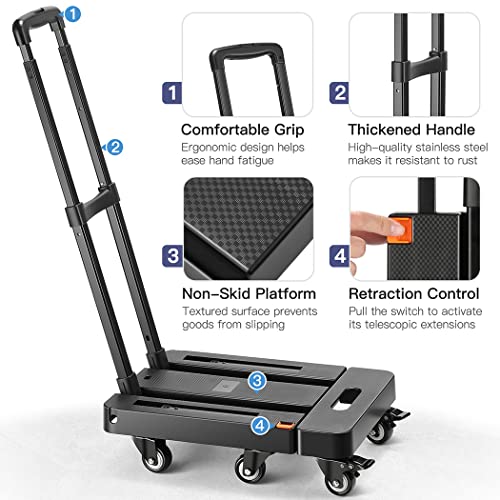 Carretilla Plegable Homaisson 550 LBS con 6 Ruedas miniatura 5