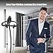 Anthter Steamer for Clothes, 1500W Standing Garment Steamer with Updated Ceramic Steam Nozzle, 2.5L Water Tank for 95 mins Continuous Steaming, 35s Heat-up Wrinkle Remover, Adjustable Pole for Storage