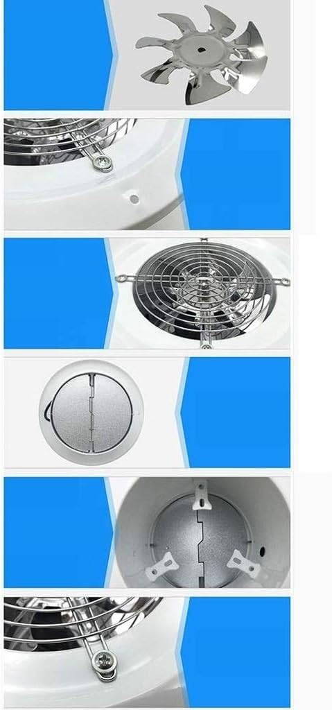 Extractor de ventilación Industrial, Potente Extractor de Aire, Ventilador de Caja silencioso de Alta Velocidad para el hogar, baño, Cocina y Garaje.
