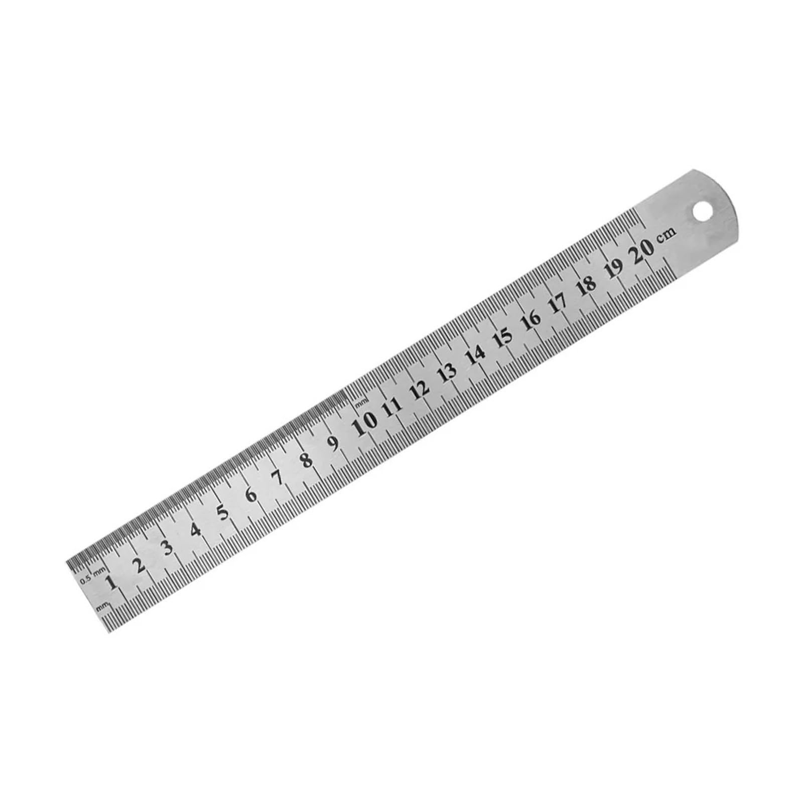 Regla de acero inoxidable, herramienta de medición de precisión de doble cara, borde resistente, ideal para mediciones precisas