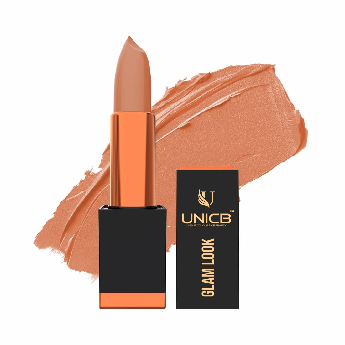 UNICB Matte Glam Look Long Lasting Lipstick for Women | Moisturized Smooth Soft Coloured Impact Lipstics for Indian Skin Tones (3.5g) (Burning Sand_3)