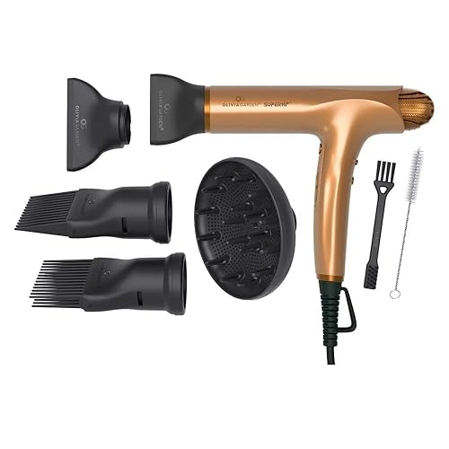 Miniatura 7 de Olivia Garden Secador de pelo profesional SuperHP de 1875 W para todo tipo de cabello, secador de pelo silencioso y de secado rápido, potente Negro