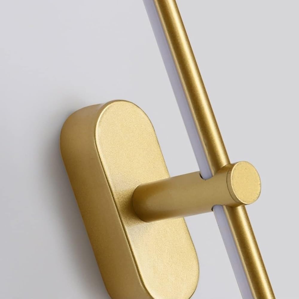 Lampada Specchio LED Lineare Moderna, Applique Bagno Minimalista Luce per Specchio Lunga per Trucco Lavabo Bagno(Gold(3000K),98cm/38.58in)