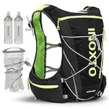 INOXTO Mochila de colete de hidratação, colete leve para corrida de água com bolsa de 1,5 L, mochila para bexiga de água para caminhadas, trilhas, corrida, ciclismo, corrida, maratona para mulheres e homens e crianças (preto (L-GG))