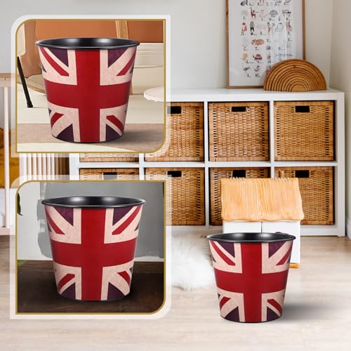 Cesto de basura Happyyami estilo retro USA mapa y bandera miniatura 5