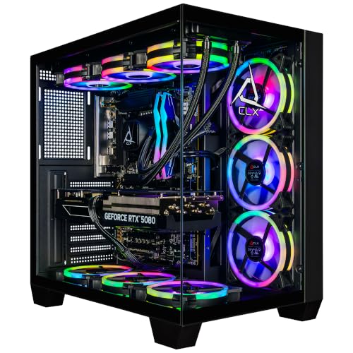 Image of CLX Set Gaming PC - Intel Core Ultra 7 270K Plus 3.7GHz, GeForce RTX 5080, 2TB NVMe M.2 SSD, 64GB DDR5 RGB Memory, 360mm AIO, WiFi, Windows 11 Home, Black