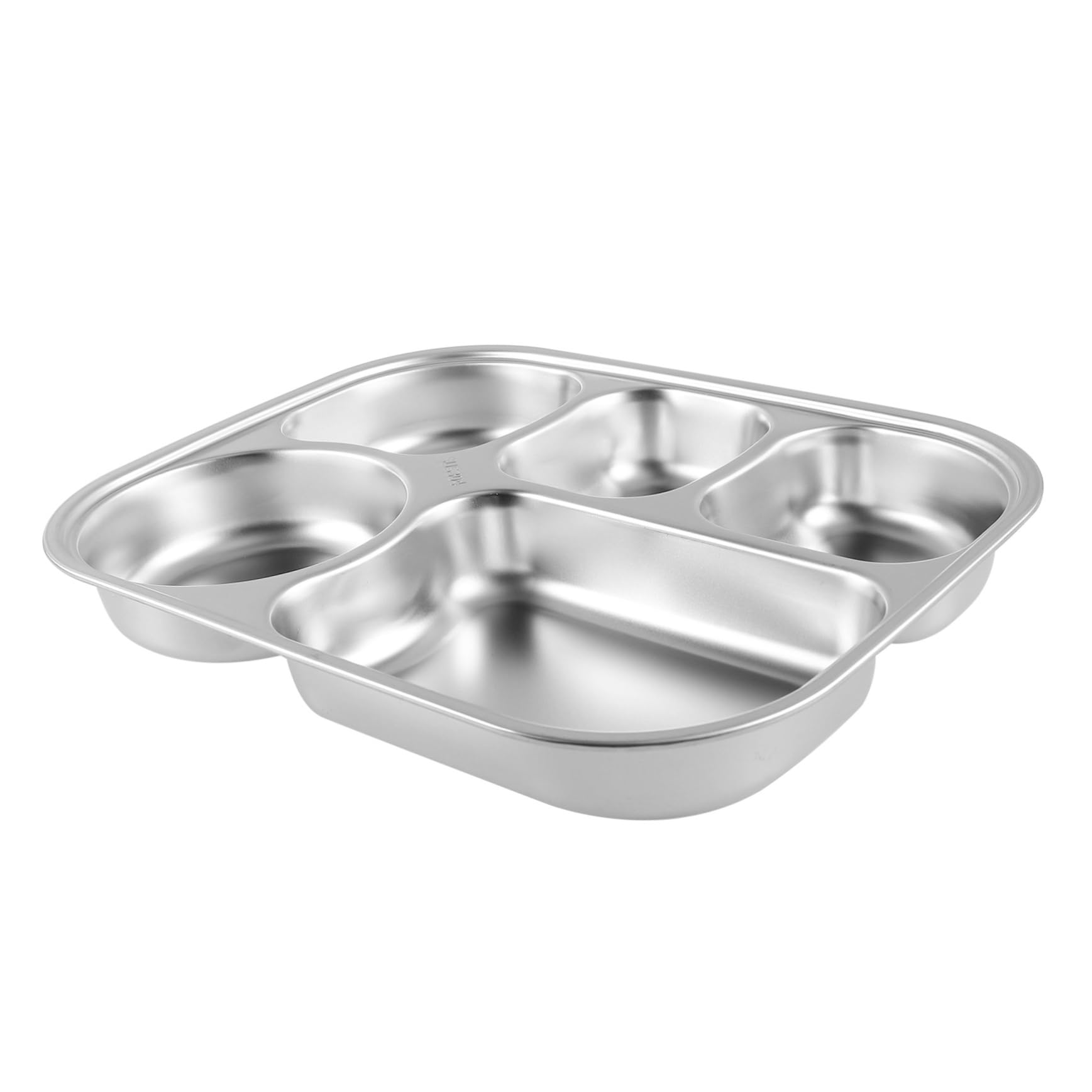 Ciieeo Stainless Steel Divided Dinner Tray Compartment Food Plate for Camping and Picnic Wear Resistant Easy to Clean Versatile Meal Organizer