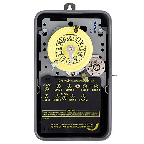 Intermatic T1475BR 4PST 24 Hour 480-Volt Time Switch with 3R Steel Case, Color