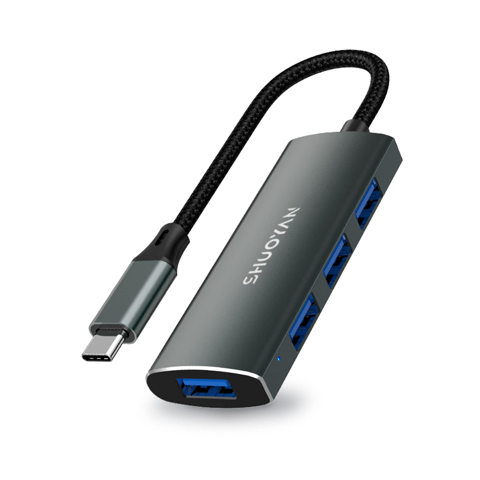 Photo 1 of SHUOYAN USB C Hub, USB C to USB Splitter with 4 USB 3.0 Ports, Ultra-Slim USB Expander for Laptop, Desktop, MacBook, Mac Pro, Flash Drive, Keyboard, Printer, and Mouse Adapter, Camera and More