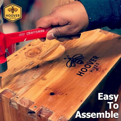 Hoover Hives: The Original Beeswax Coated Beehive Kit. Includes 2 Deep & 1 Medium Boxes with 10 Wooden Frames & Heavy Wax Coated Foundations. Easy Assembly with Predrilled Holes& Screws (Unassembled)