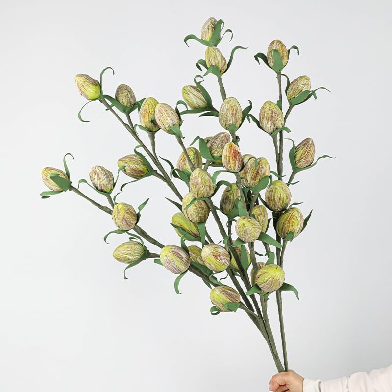 Arreglo artificial de frutas HUFFA con bayas rojas y plantas verdes para decorar salones 3