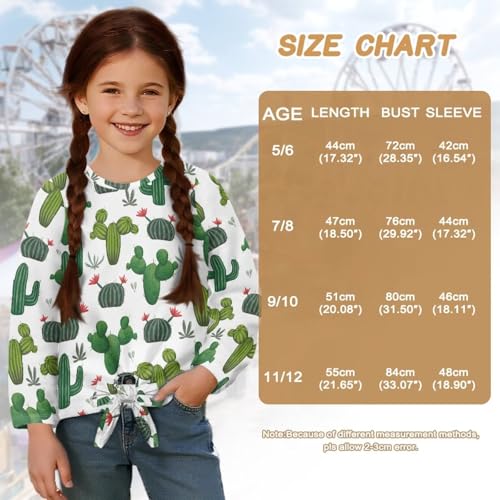 Cute Shirts for Girls Long Sleeve Tie Shirts Size 5-12 Years Old Kawaii Fall Clothes4
