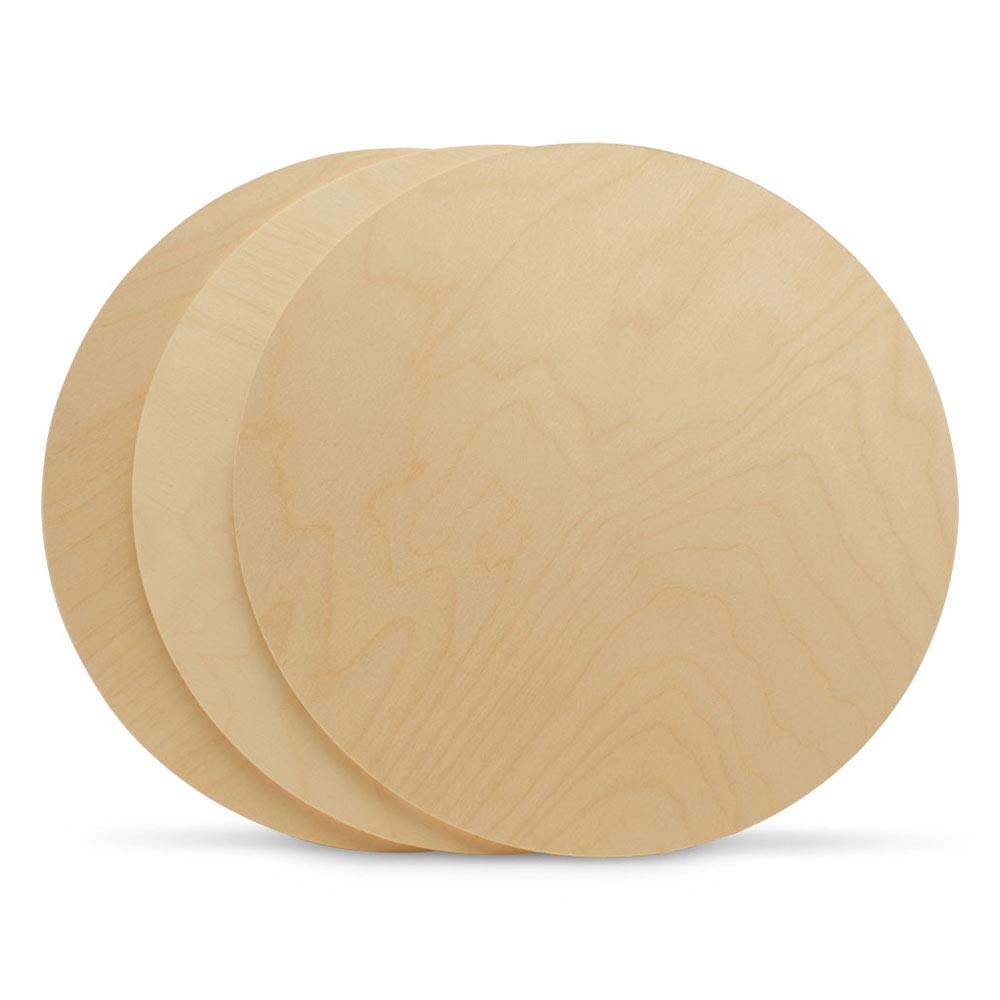 Woodpeckers - Círculos de madera de abedul báltico sin terminar, 61 cm de grosor