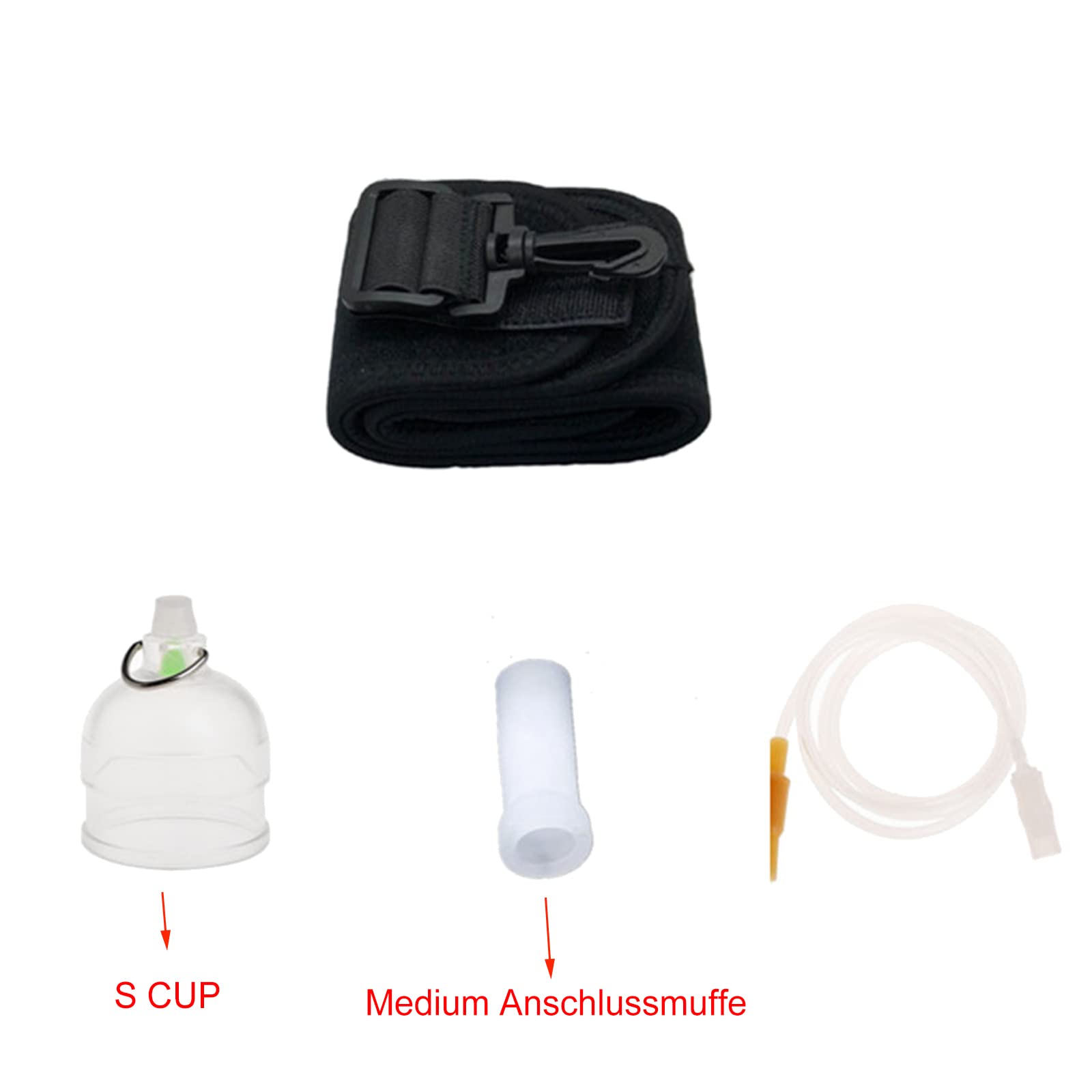 Bomba de pene Extensor de pene Ampliador Agrandamiento al vacío Kit de succión para el crecimiento del pene Masturbtor Erección Juguete sexual para hombres (COPA L)(S CUP)