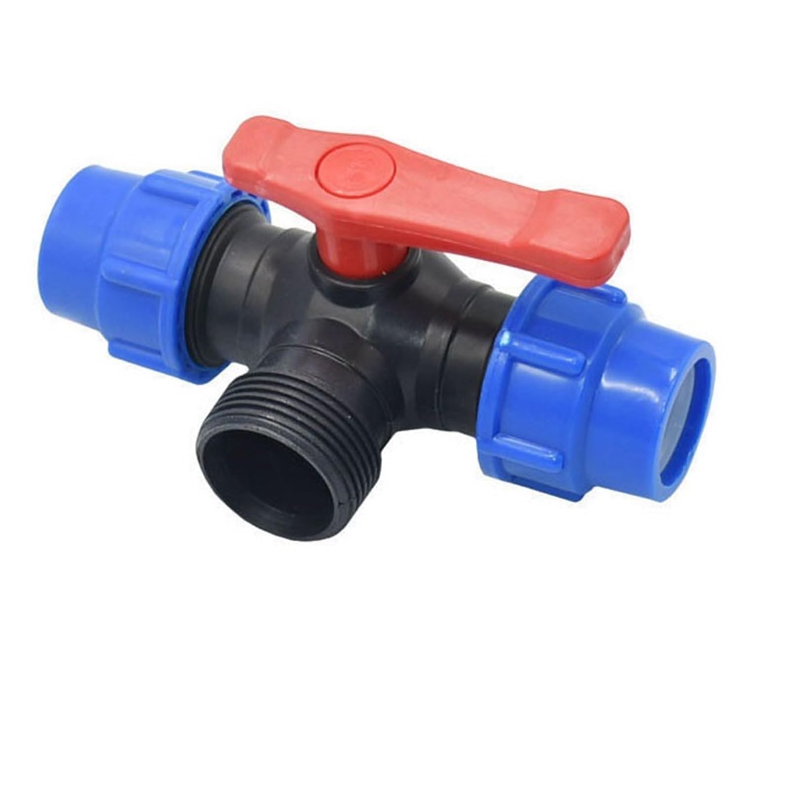 20/25/32/40/50/63mm tubo de plástico PE divisor de agua del grifo conector de válvula rápida accesorios de tubería de riego de granja de jardín