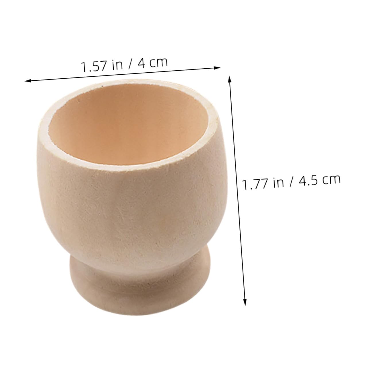 Cabilock 12pcs Wooden Egg Tray Decoration Egg Cups for Soft Boiled Eggs Serve Party Simple Egg Holder Countertop Shape Egg Holder for Boiled Eggs Easter Egg Rack Easter Egg Stand Beige
