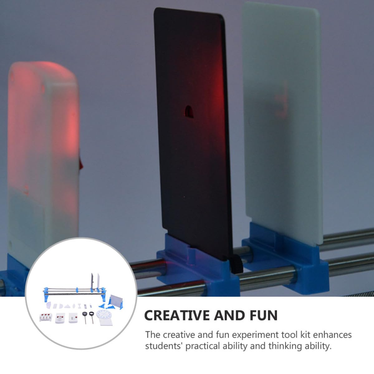 Kit de Aprendizaje de Luz 1 Juego de Plástico para Experimentos de Física | Herramienta de Experimentación de Luz, Equipo de Experimentación Estudiantil, Decoración Colegio