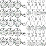 Remuuly 30 Pcs Christian Keychain Bulk Bible Verse Religious Keychain Scripture Quote Inspirational Gifts Supplies for Men Women Inspirational Religious Keychains with Encouragement