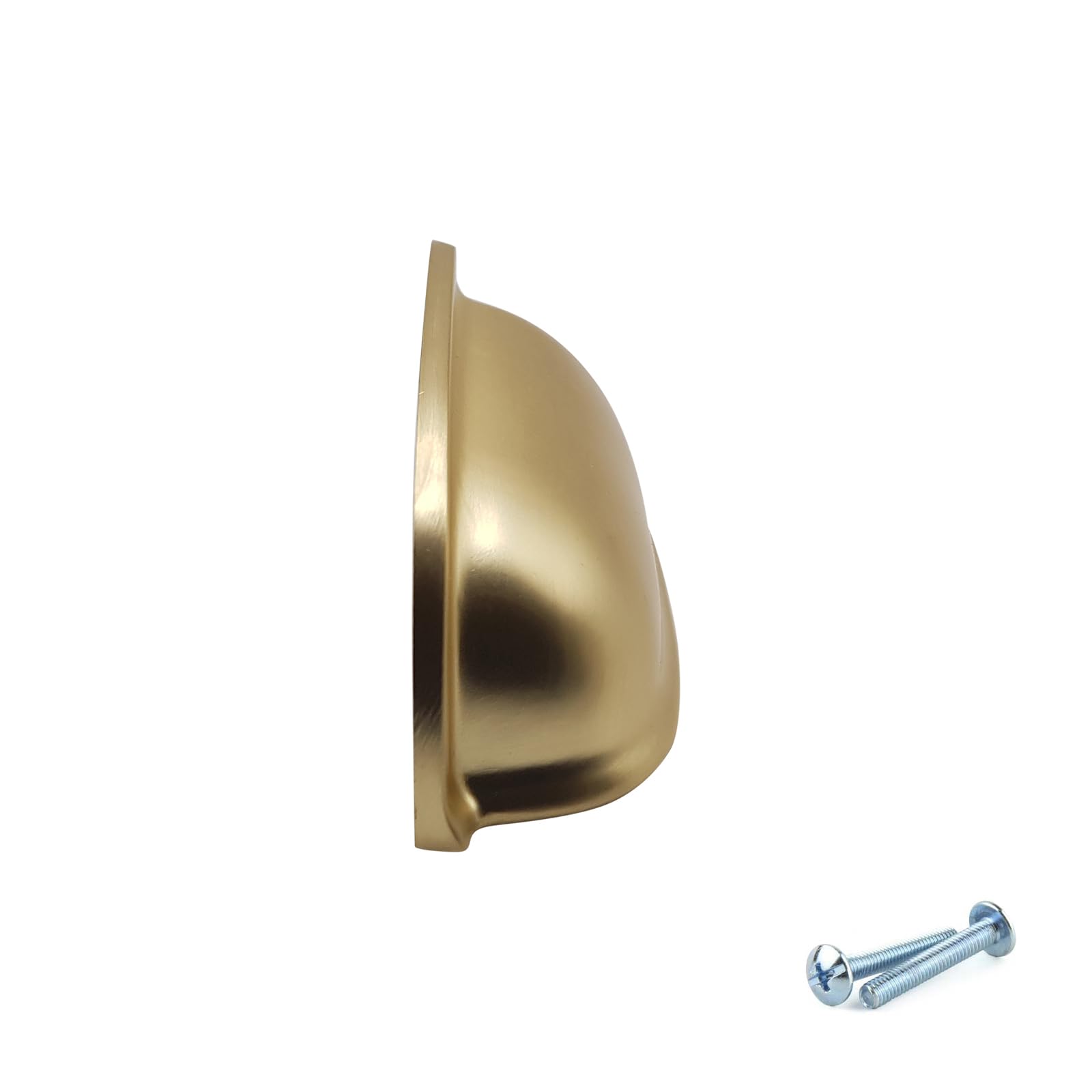 M4TEC Cup Kitchen Cabinet Door Handles Cupboards Drawers Bedroom Furniture Pull Handle Brushed Brass. VG5 Series: 64 mm Pack of 10 - Image 3