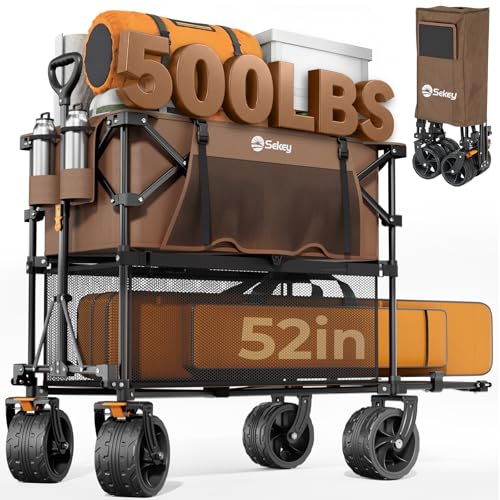 Sekey 400L Double-Decker Wagon, 500 lb Capacity, 50 in Extender