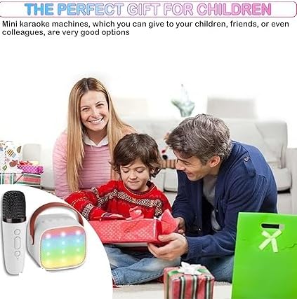 Image of SingStar Karaoke Speaker and Wireless Mic for Kids Toddlers Bluetooth Portable for Girls Boys Perfect Birthday Gifts Ages 4, 5, 6, 7, 8, 9, 10+ Years (Cream White)