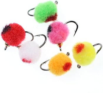 Pack of 12 Flies Tungsten Beaded Egg Fly Fishing Salmon Trout Steelhead Egg Fly