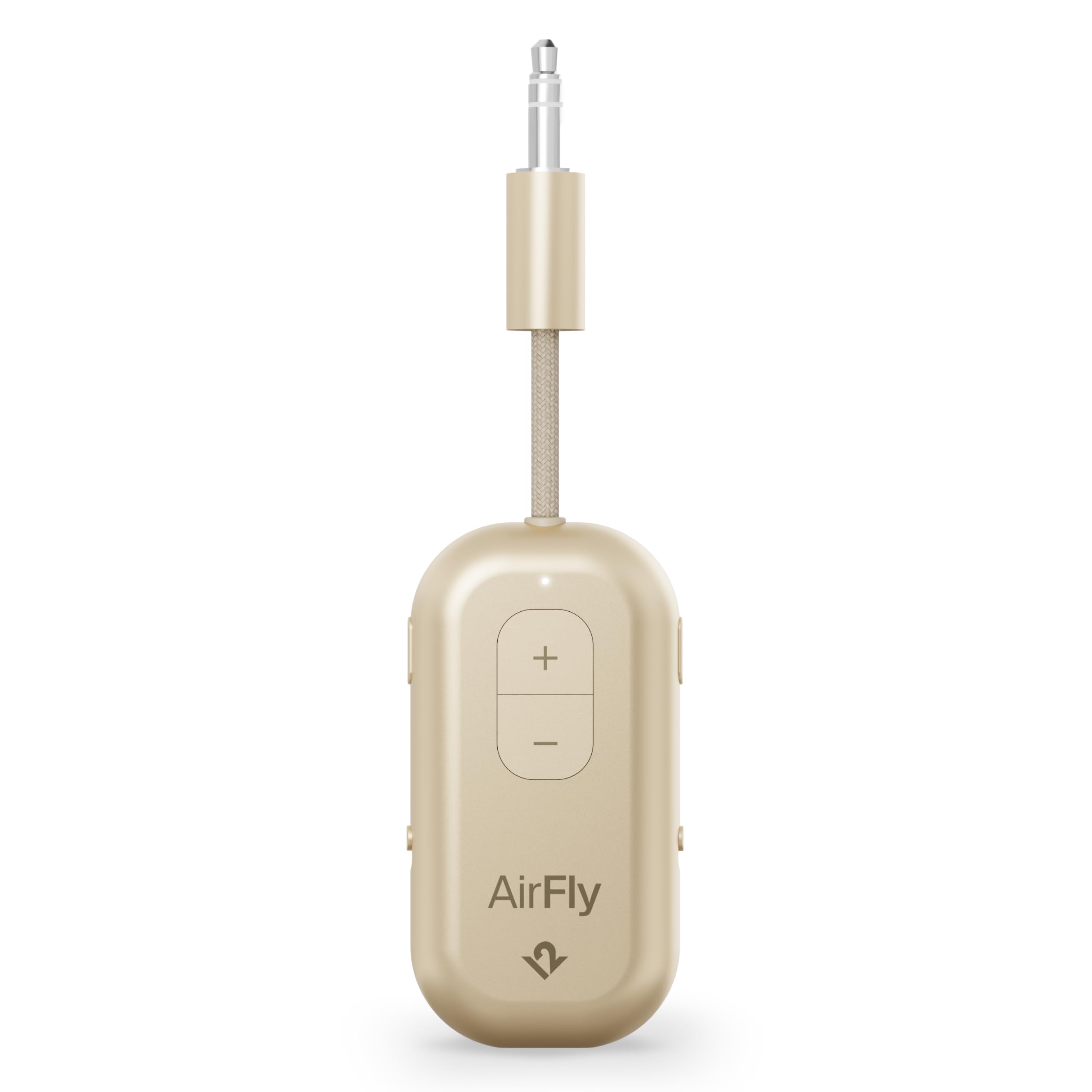 Twelve South AirFly Pro | Bluetooth Wireless Transmitter/Receiver Adapter for 2 Headphones, Audio Sharing, Compatible with 3.5mm aux Jack for Airplanes, TV, Gym, Stereo, and Travel, Gold-picture-10
