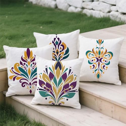 Housse coussin de jardin orange 70x70 lavable avec zip invisible - 4