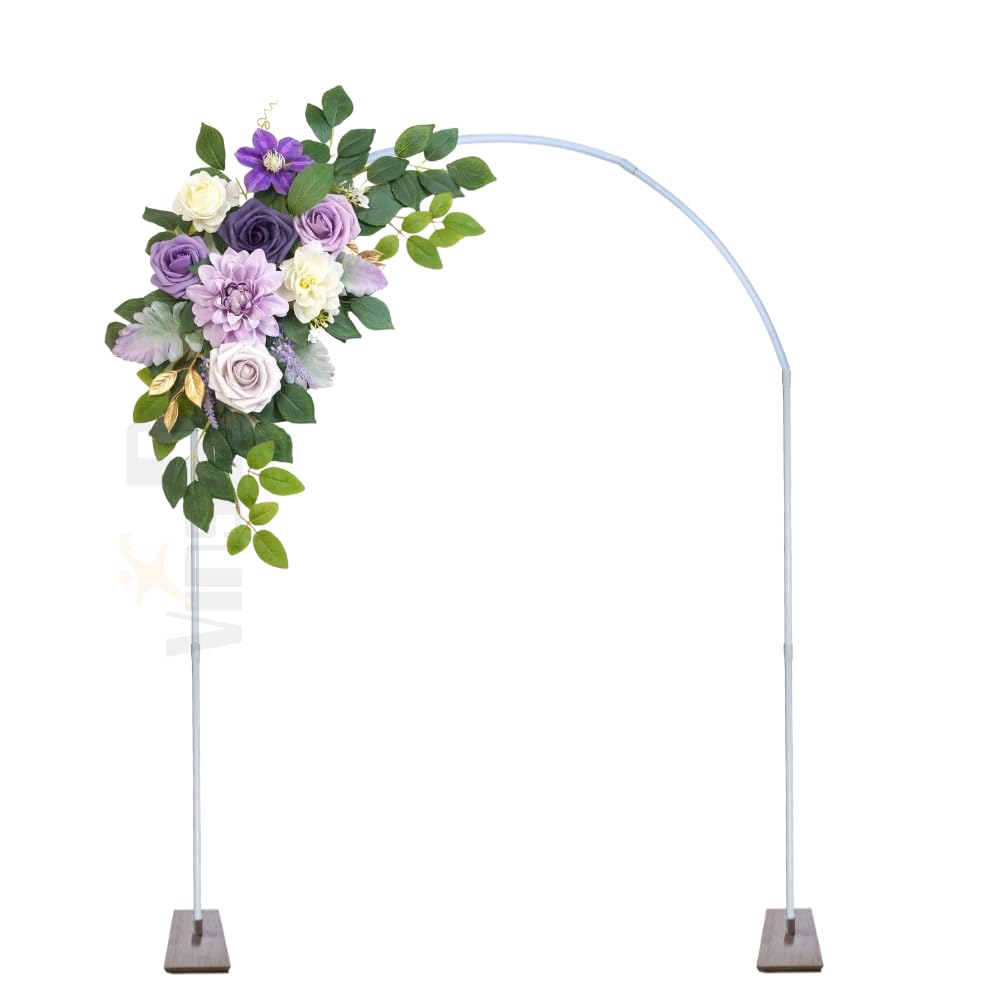 VinsPro 6.5 FT White Semicircle PVC Wedding Arch Backdrop Stand for Parties Ideal for Weddings, Bridal and Baby Showers, Birthdays, and Balloon Display & Decorations