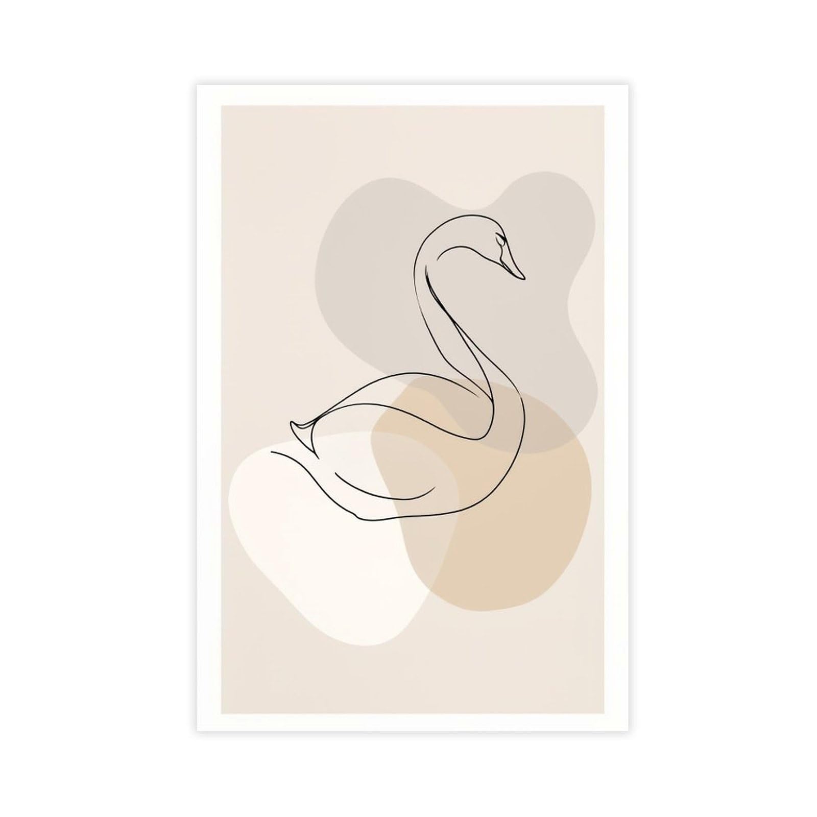 Zguols Beige Abstract And Minimalist Poster 28 Canvas Poster Bedroom Decor Sports Landscape Office Room Decor Gift Unframed Print 24" L X 36" W