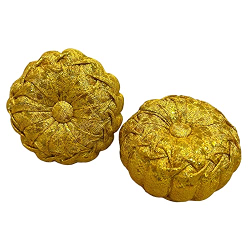 Ray 1979-2 Pcs Doll Pumpkin Pin Cushions Holder Sewing Needle Storage And Organizer Pillow Handy Needlework Support For Diy Craft Sewing Accessories (Yellow Gold) #TOP23