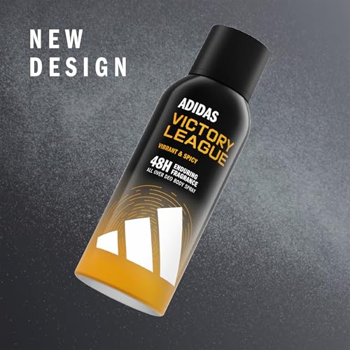 Image of Adidas Victory League 48H Deodorant Body Spray 96g for Men | Long Lasting Fresh Fragrance | Non Staining Vegan Formula | Daily Use Mens Deo Spray | Body Odour Protection | Sporty Masculine Scent