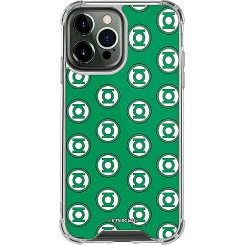 Skinit Clear Phone Case Compatible With Iphone 14 Pro Max - Officially Licensed Warner Bros Green Lantern Logo Pattern Design #TOP12