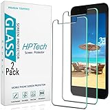 HPTech 2-Pack Tempered Glass For LG K30, LG K10 2018 Screen Protector, Easy to Install, Bubble Free, 9H Hardness