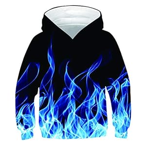 TUONROAD 3D Printed Kids Hoodies Lightweight Cool Hooded Pullover Sweatshirt for 6-16T Boys Girls