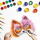 ZhongShuang Masken DIY Set,8 Stück DIY Katzenmasken Zum Bemalen Mit 8 Kuns Fell Und 20 Eye Mesh, Furry Tiermasken Katzenmasken, Mask Für Maskerade Halloween Karneval Cosplay