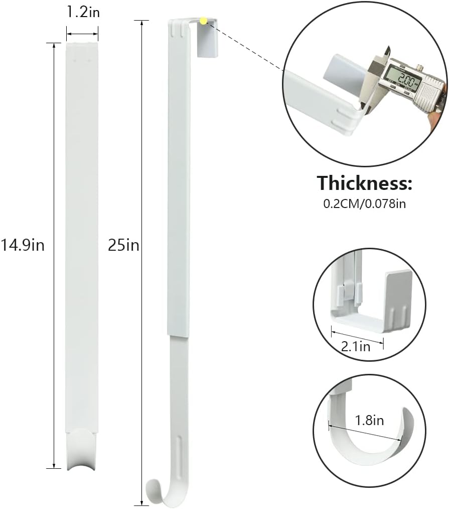 LBSUN Wreath Hanger, Adjustable Over The Door Wreath Hanger & Wreath Holder & Wreath Hook for Door (White) : Home & Kitchen