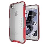 Ghostek Cloak Ultra Slim Clear Bumper Case Designed for iPhone 8 & iPhone 7 - Red