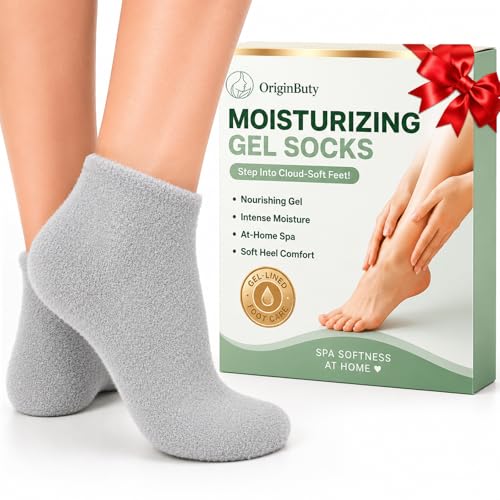 Moisturizing Socks for Dry Cracked Feet, Silicone Socks for Foot Spa(Size 9-11), Gel Socks for Foot...