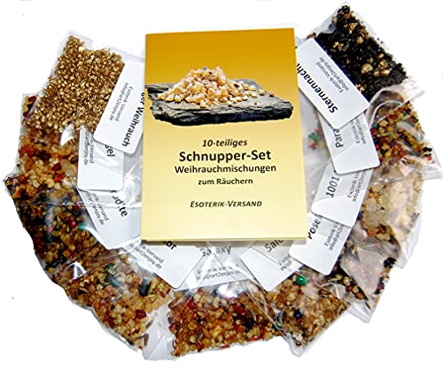 Esoterik-Versand Räucherwerk Schnupper-Set Weihrauchmischungen 10tlg. incl. 32seitige Broschüre