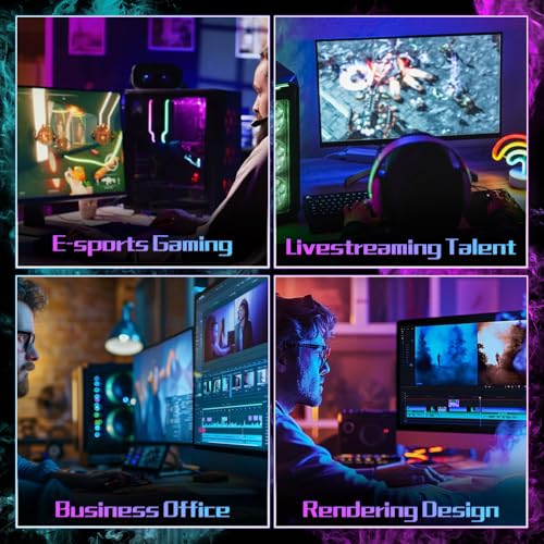 Image of ZER-LON Gaming PC Desktop Computer, Intel Core I5-9400F up to 3.9 GHz, GTX 1050Ti 4G, 16G DDR4 RAM, 1TB NVME SSD, WiFi 5.0, Prebuilt Gaming PC Tower Computer with RGB Fan x 6