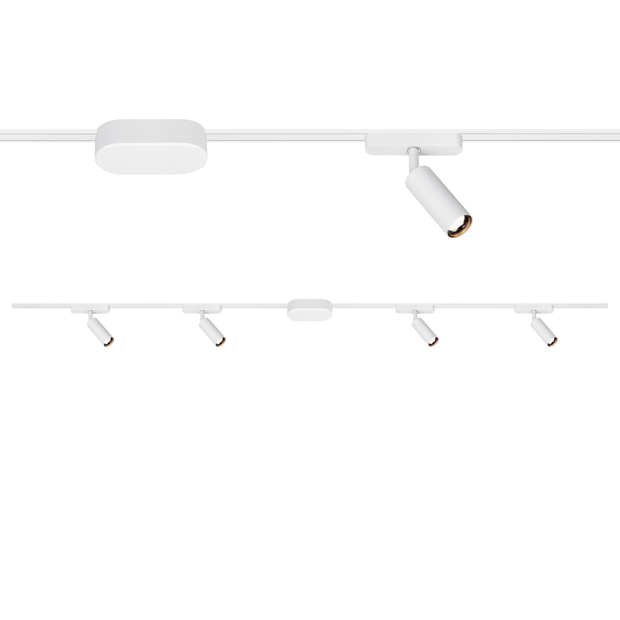 Briloner, Luxtrail Starterset Track System, 4X LED Spots, Extendable, Swivel, Lamps, Ceiling Track System, Spotlight Rail